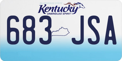 KY license plate 683JSA