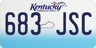 KY license plate 683JSC