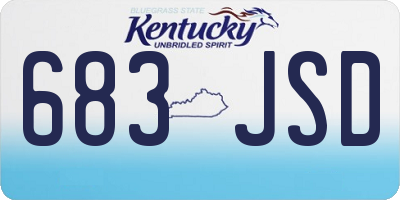 KY license plate 683JSD