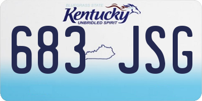 KY license plate 683JSG