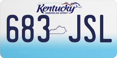 KY license plate 683JSL