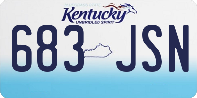 KY license plate 683JSN