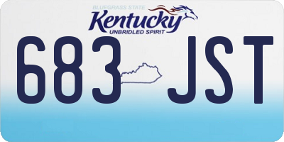 KY license plate 683JST
