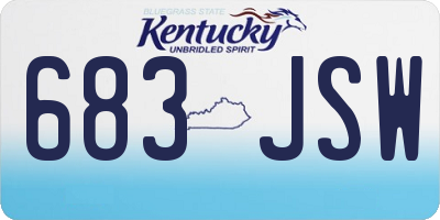 KY license plate 683JSW