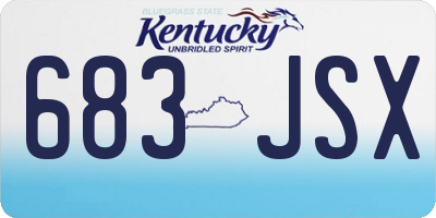 KY license plate 683JSX