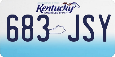 KY license plate 683JSY