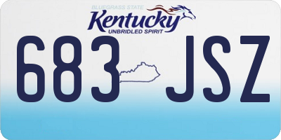KY license plate 683JSZ