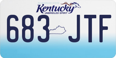KY license plate 683JTF