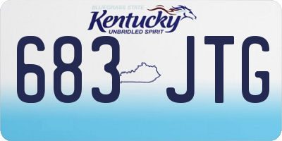 KY license plate 683JTG