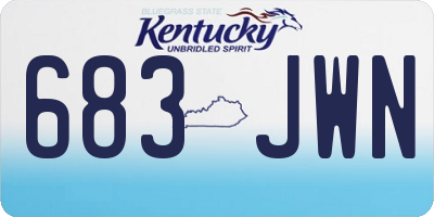 KY license plate 683JWN