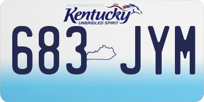 KY license plate 683JYM