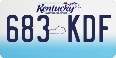 KY license plate 683KDF