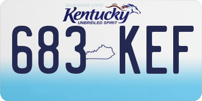 KY license plate 683KEF