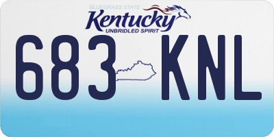 KY license plate 683KNL