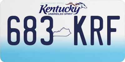 KY license plate 683KRF
