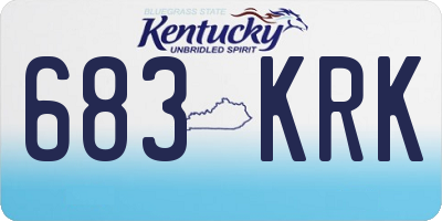 KY license plate 683KRK