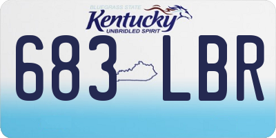 KY license plate 683LBR