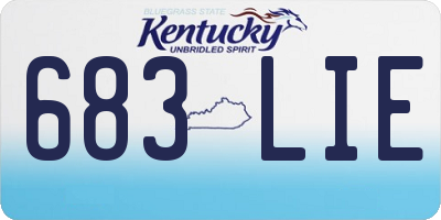 KY license plate 683LIE