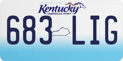 KY license plate 683LIG