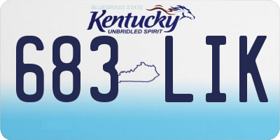 KY license plate 683LIK