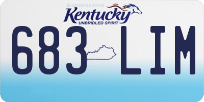 KY license plate 683LIM