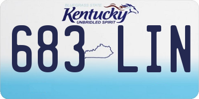 KY license plate 683LIN