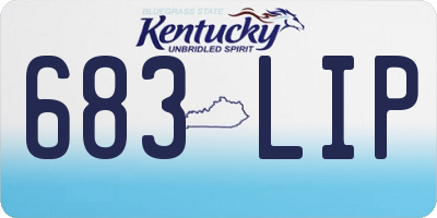 KY license plate 683LIP