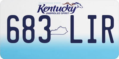 KY license plate 683LIR