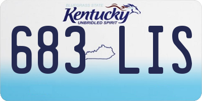 KY license plate 683LIS