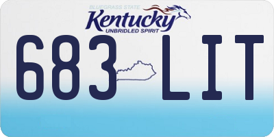 KY license plate 683LIT