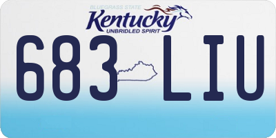 KY license plate 683LIU