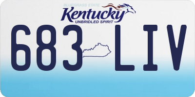 KY license plate 683LIV