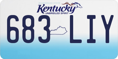 KY license plate 683LIY