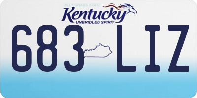 KY license plate 683LIZ