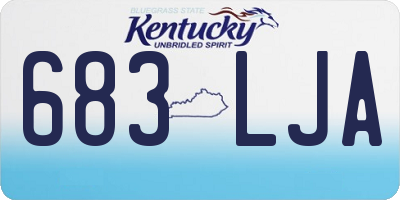 KY license plate 683LJA