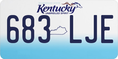 KY license plate 683LJE