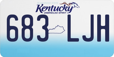 KY license plate 683LJH