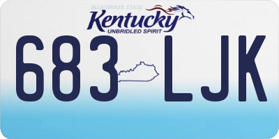 KY license plate 683LJK