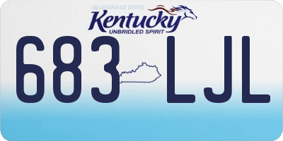 KY license plate 683LJL