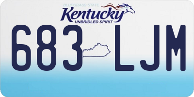 KY license plate 683LJM