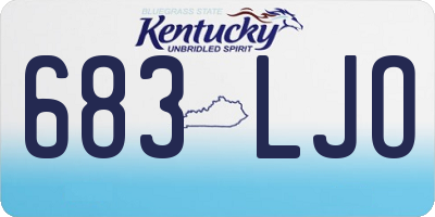 KY license plate 683LJO