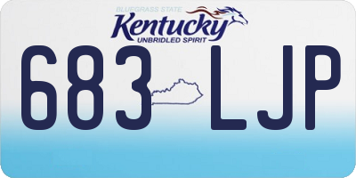 KY license plate 683LJP