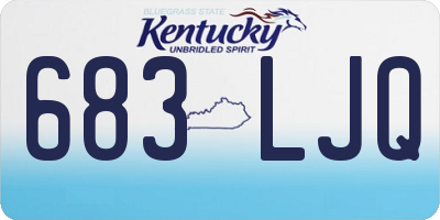 KY license plate 683LJQ