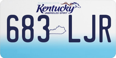 KY license plate 683LJR