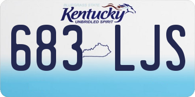 KY license plate 683LJS
