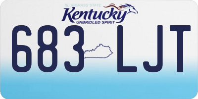 KY license plate 683LJT