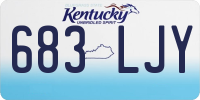 KY license plate 683LJY