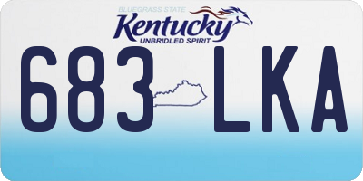 KY license plate 683LKA