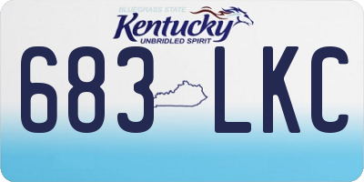 KY license plate 683LKC