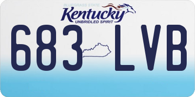 KY license plate 683LVB